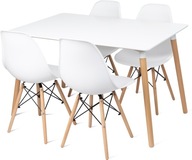 Stół Skandynawski 120x80cm + 4 krzesła ZESTAW