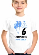 T-shirt Koszulka dla Dziecka 6 Urodziny + Imię