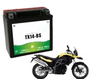 AKUMULATOR żelowy YTX14 MTX14 YTX14-BS AGM 14Ah 12V Lewy Plus Motocyklowy