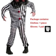 Halloween Horror Clown Costume Adult Kids Costume Scary Dress Up Stage Part