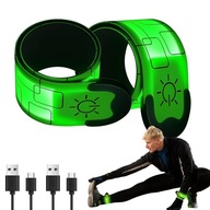 OPASKA ODBLASKOWA OCHRONNA OŚWIETLENIE LED NA RZEPY DLA LUDZI ZWIERZĄT 2SZT