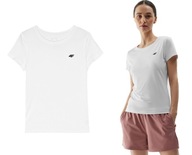 T-shirt sportowy damski 4F F604 koszulka na siłownie biała 2XL