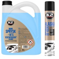 ZIMOWY PŁYN DO SPRYSKIWACZY 4L K2 + ODMRAŻACZ DO SZYB K2 ALASKA DE-ICER