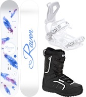 Zestaw Snowboard RAVEN Mia White 150cm + buty Target + wiązania FT360