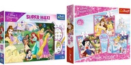 PUZZLE 24 DISNEY KSIĘŻNICZKI + DISNEY ŚWIAT KSIĘŻNICZEK 3w1 TREFL 3+