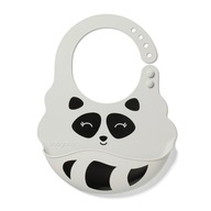 BabyOno śliniak silikonowy z regulowanym zapięciem Panda