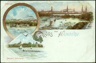 Gruss aus Hamburg Alsterlust. - Miesler 1898 Litho