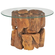 vidaXL Konferenčný stolík z teakového dreva patinovaného vodou, 60 cm, 243474
