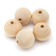 Koraliki Naturalne Drewniane Surowe, Okrągłe, do DIY, 35mm, Otwór 7mm, 5szt