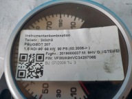 dials clock PEUGEOT 207 1.6 HDI 9662904780