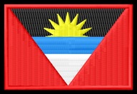 Naszywka flaga Antiguy i Barbudy Antigua Barbuda haftowana z termofolią 7cm