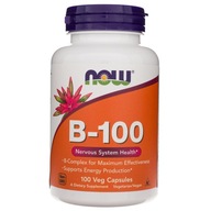 Now Foods Vitamín B-100 - 100 kapsúl B1 B2 B6 B12