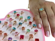 KOVOVÝ PRSTEŇ S FAREBNÝM KAMEŇOM UNIVERZÁLNY 5756