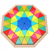 Drevená skladačka Puzzle Vzdelávacia mozaika 73 dielikov