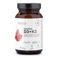 AURA HERBALS Vitamín D3 2000 IU + K2 kapsule 90ks odolnosť kostí vege