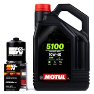 Olej silnikowy MOTUL 5100 10W40 4T 4l MA2 + filtr K&N KN204