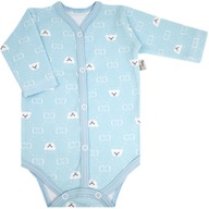 BODY NIEMOWLĘCE ROZPINANE PRZODEM r.74 BABY BLUE BEAR /49/