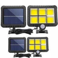 LAMPA SOLARNA Z CZUJNIKIEM RUCH ZMIERZCHU LED ZEWNĘTRZNA OGRODOWA + PILOT