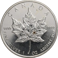 57. Kanada, 5 dolarów 2009, Liść klonu , 1 oz Ag999