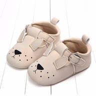 Buty buciki niechodki niemowlęce pieski z uszkami wiosna 62-68 10,5cm 16 17