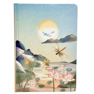 Zápisník denník nostalgia 112 kartový s farebným stredom vzor vážky
