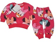Piękny komplet dres 80 12 mies joggersy Minnie Mouse i Daisy ZARA bawełna
