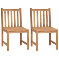 Záhradné stoličky 2 ks masívne teakové drevo