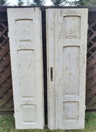 Stare drzwi drewniane dwuskrzydłowe zabytkowe
