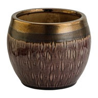 Kvetináč Guľa Fialová Zlatý Kryt Retro keramika