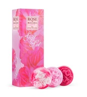 Rose of Bulgaria toaletné mydlo v tvare ruže 3 x 30 g, kozmetická sada pre
