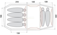 Namiot turystyczny 6 osobowy Split - Fjord Nansen