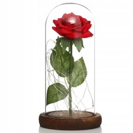 Večná ruža sklo LED flower box umelé kvety