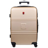 Cestovný kufor na kolieskach Veľký priestranný Rozšírený +5cm Zlatý Tvrdý ABS