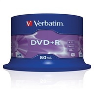 VERBATIM DVD+R 4,7 GB 16X CAKE*50 43550