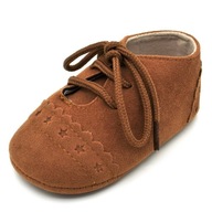 Topánky topánočky nie sú dojčatá HNEDÁ do krstu 0-6m 10,5cm 62-68 16 17