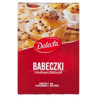 Delecta Babeczki z płatkami czekolady mieszanka do wypieku ciasta 280 g