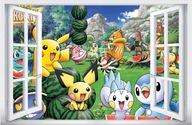 Naklejki na ścianę Pikachu Pokemon Go Pikaczu Naklejka XXL 115x75 cm #31