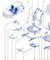 Linka fotela przedniego Renault Megane II Coupe