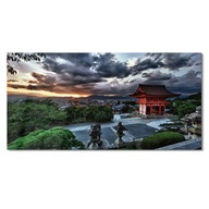 Obraz szklany do salonu Japonia park niebo 120x60