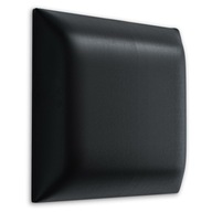 Nástenný panel Čalúnený čierny EKO KOŽA 3D 30x30