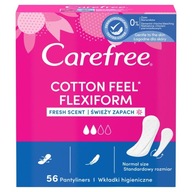 Carefree Cotton Feel Flexiform Hygienické vložky Svieža vôňa 56 Ks