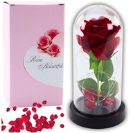 ÖRÖK RÓZSA AJÁNDÉK VILÁGÍTÓ LED PIROS CSOKOR ANYA LÁNY