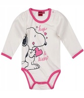 Snoopy dievčenské dojčenské body s dlhým rukávom Fixky 86cm