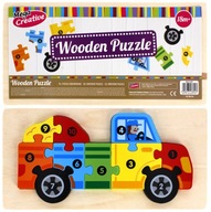 Drevené puzzle Auto 10 dielikov MEGA CREATIVE 474356