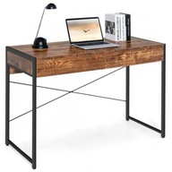 Písací stôl obdĺžnikový Costway 112 x 43 x 76 cm hnedý