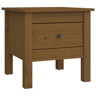 vidaXL Bočný stolík, medovo hnedá, 40x40x39 cm, masívne borovicové drevo