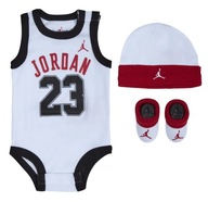 JORDAN Air Nike 23 Jersey - komplet buciki czapeczka body 0-6m