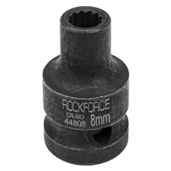 Nasadka głowica końcówka udarowa 8mm 1/2" 12-kątna stal Cr-Mo ROCKFORCE