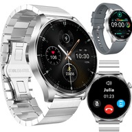 Smartwatch zegarek męski stalowa bransoleta rozmowy telefoniczne pulsometr
