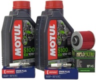 2× Motorový olej Motul 5100 4T 1 l 10W-40 + 3 iné produkty